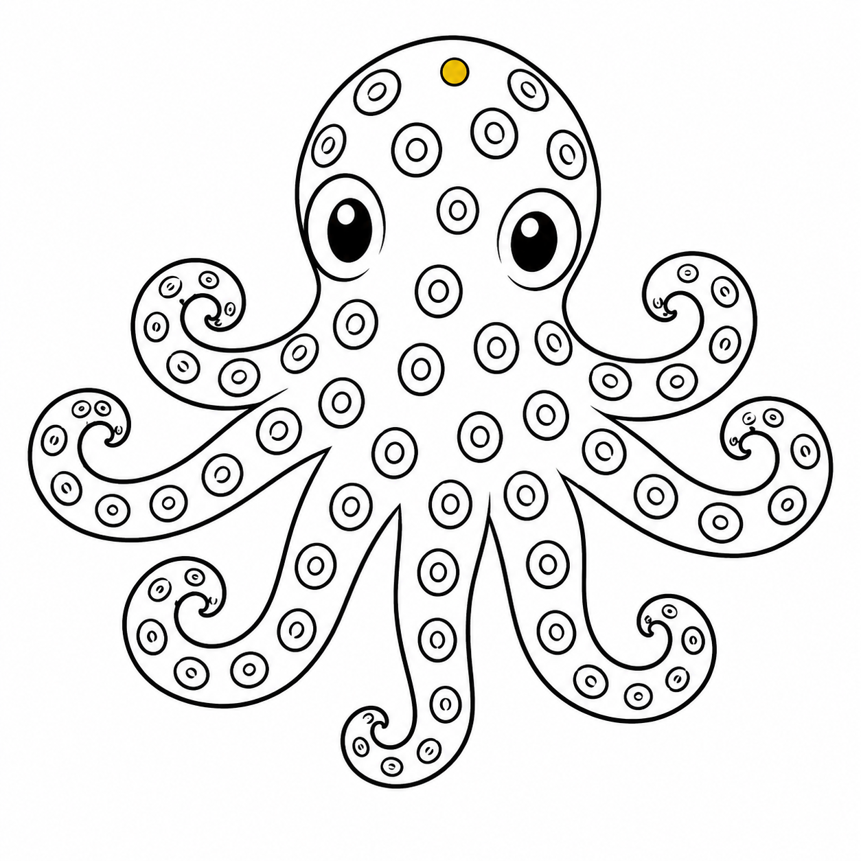 Illustration of the Blue-Ringed Octopus, its rings blazing electric blue